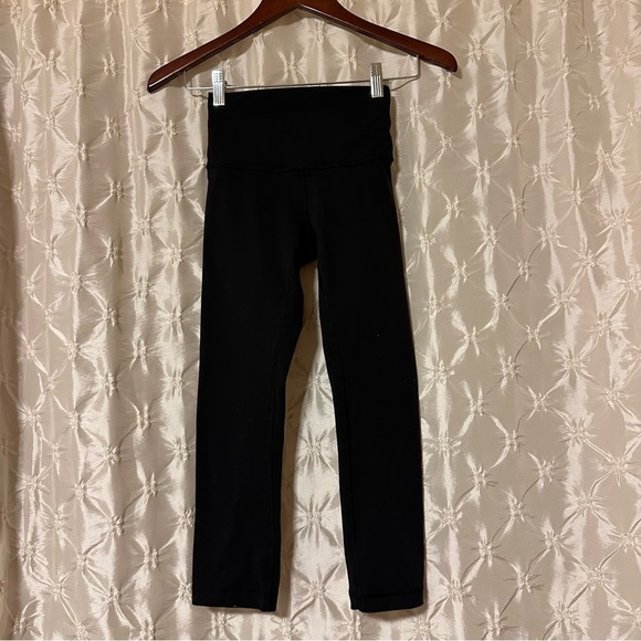 Lululemon Black Wunder Under Crop Hi-Rise Full-On Luon Leggings - Picture 5 of 13